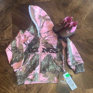 💗🦌Baby girl pink camo and boot bundle🦌💗